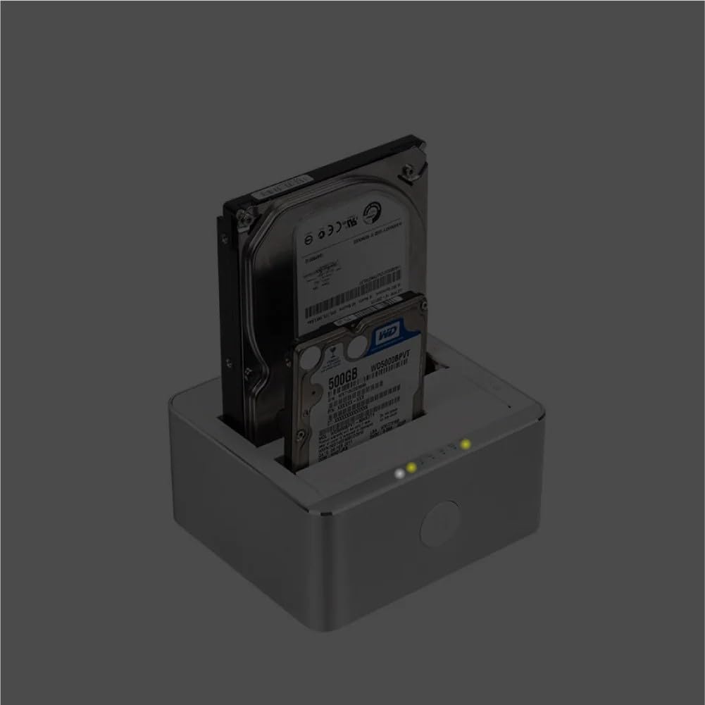 Unitek Y-3026 with drives inserted and LED indicators lit