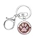 Produktbild Inveroo Netter Hund Pfotenabdruck Schlüsselbund Cartoon Muster Glas Cabochon Handwerk Schlüsselanhänger Ring Geschenk Für Lieblings Haustier Liebhaber
