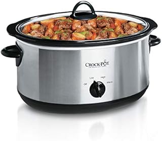 Crock-Pot SCV700SS 7-Quart Oval Manual Slow Cooker, Stainless Steel