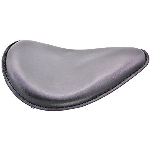 Natgic Universal Black Leather Motorcycle Solo Seat Cushion With Spring Mounting Bracket Kit For Harley Kawasaki Sportster Cruiser Chopper Honda Yamaha #TOP3