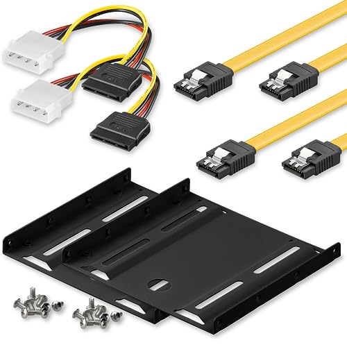 goobay Lot de 2 cadres de montage pour disque dur SSD 2,5