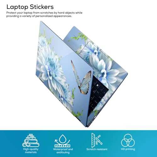 Image of Galaxsia Butterfly D20 Full Body Vinyl Laptop Skin /Sticker /Cover Upto 15.6 Inches Laptops Laminated-Removable-HD Quality Compatible for Hp-Dell-Sony-Lenovo-Asus etc.(15x10 Inches)