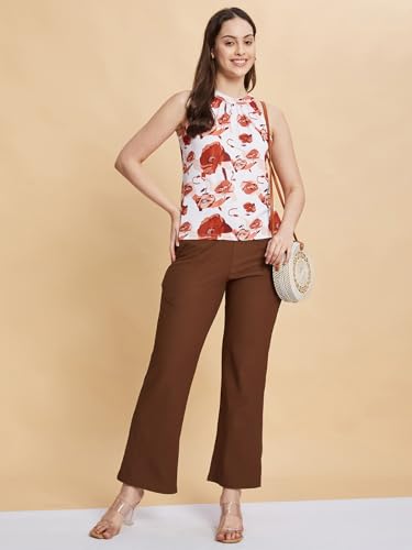Image of Selvia Women's Printed Regular Fit T-Shirt