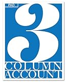 BookFactory 3 Column Ledger Pad/Account Columns Notepad/Accounting Notepads (Three Columns Columnar Notepad Format) - 1 Notepad, 50 Pages, 8.5'' x 11'' (Made in USA)