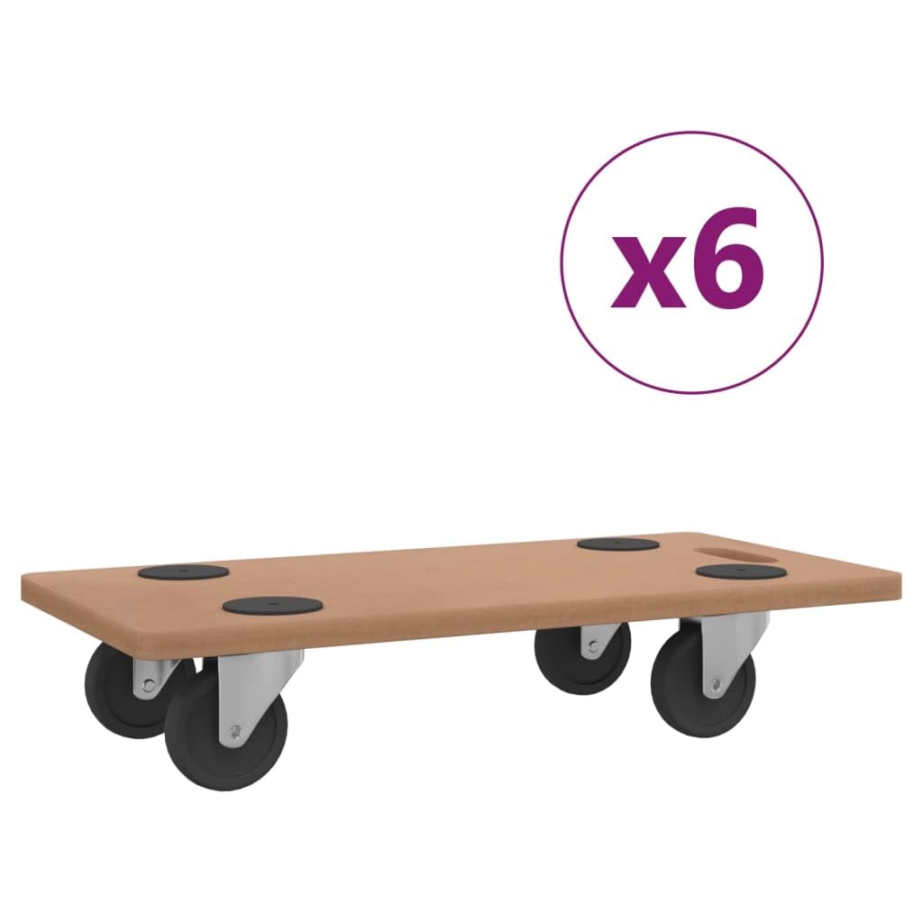 Pedane 6 pz Rettangolari in Legno Multistrato, Commercio e Industria,Movimentazione di Materiali,Pianali di carico e Pallet, 19.09kg-154886