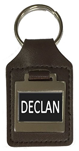Porte-clés en cuir Declan gravé avec prénom idée cadeau anniversaire chic