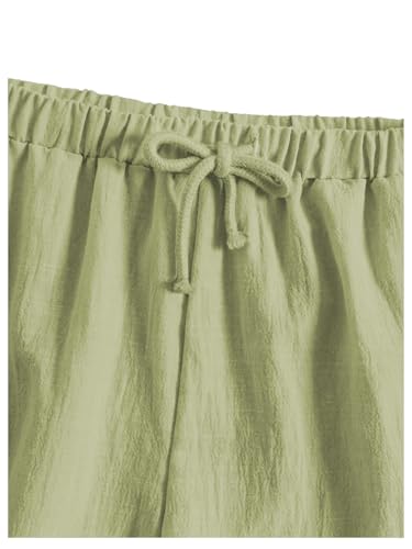 Image of Verdusa Boy's 2 Piece Sets Linen Set Going Out Summer Outfits Button Up Shirt and Pants Set Matching Sets