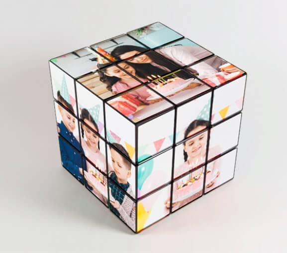 Custom Photo Cube - Personalized Rubiks Cube - Puzzle Cubes for Pictures, Multi Photos, Personalized Rubik's, Gifts for Home Office Desk Decor, Great Gift for Your Loved Ones