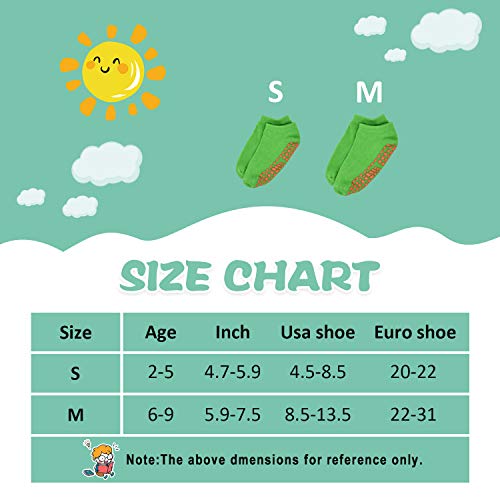 Trampoline Socks For Kids 4 Pairs , Anti-Skid Non Slip Sticky Grips Socks for Pilates, Ballet, Barefoot Workout