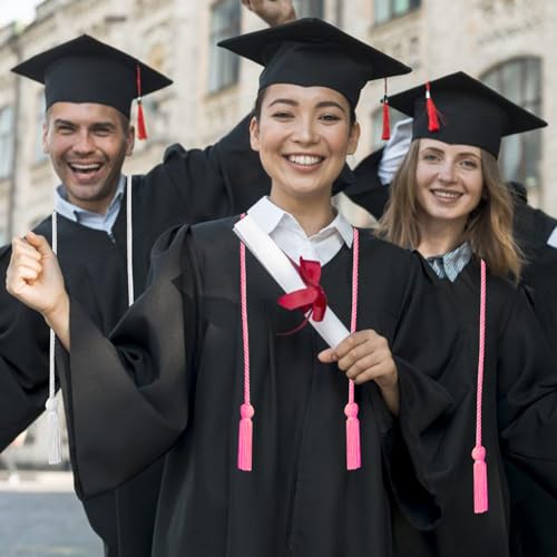 Image of Graduation Honor Cords Pink Graduation Cords with Tassels, 67 inch Long for Graduation Students