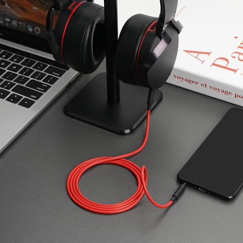 Image of GEEKRIA Audio Cable Compatible with Sony WH-1000XM6 / 1000XM5 /1000XM4, WH-XB920N, INZONE H5 Headphones, 3.5mm Replacement Stereo Cord (4 ft /1.2 m)