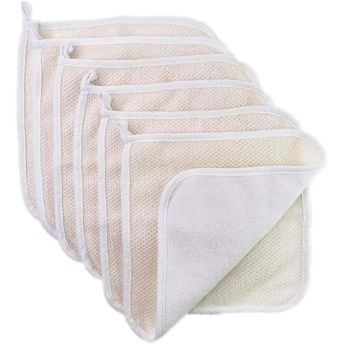 QXWD - Paños exfoliantes para piel muerta, paquete de toallas exfoliantes, paños para cuerpo y cara, paquete de 6