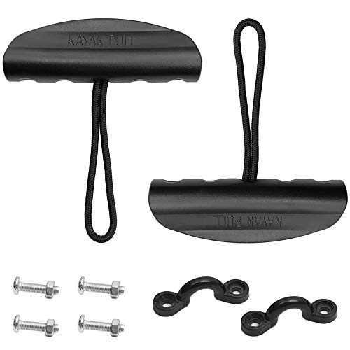 Alça de transporte, Andoer 2 unidades Kayak Carry Pull Handle with Cord Pad Eyes Screws for Canoe Bo