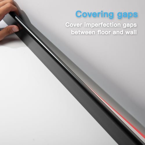 Image of Art3d High Impact Baseboard Wall Molding Trims, Skirting Board, Black