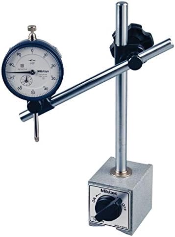 Mitutoyo 64PKA079 Magnetic Stand With Dial Indicator, 1" Travel, 0.001" Graduation