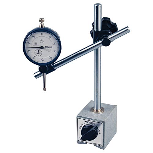 Image of Mitutoyo 64PKA079 Magnetic Stand With Dial Indicator, 1 inch Travel, 0.001 inch Graduation | 1 inch Travel, 0.001 inch Graduation