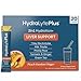 Hydralyte Plus Liver Support Hydration Packets - 7 Electrolytes with Milk Thistle, Turmeric and Ginger - Liquid Daily IV Electrolyte Powder Packets - 20 Count, Peach Passion