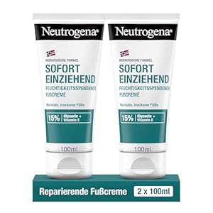 Neutrogena Norwegische Formel Fußpflege, Feuchtigkeitscreme die Hornhaut vorbeugt, 100ml (Packung mit 2)