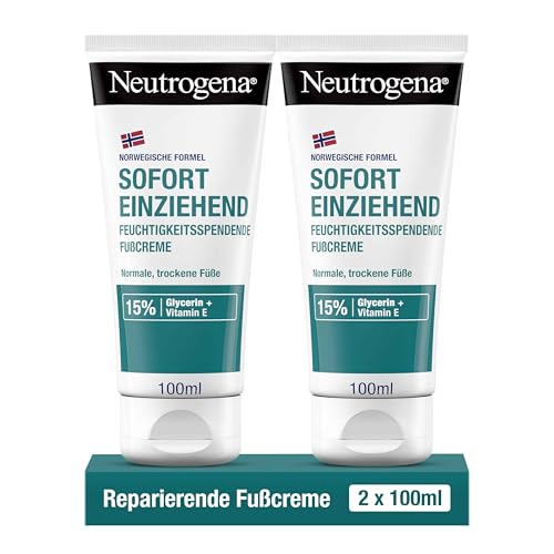 Neutrogena Norwegische Formel Fußpflege, Feuchtigkeitscreme die Hornhaut vorbeugt, 100ml (Packung mit 2)