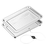 【Conception anti débordement】 Le bac de stockage d'eau a une grande capacité et une surface lisse et résistante aux taches. Les bords surélevés et la conception anti débordement empêchent les liquides de se renverser pendant l'utilisation, facilitant ainsi le nettoyage et l'entretien.