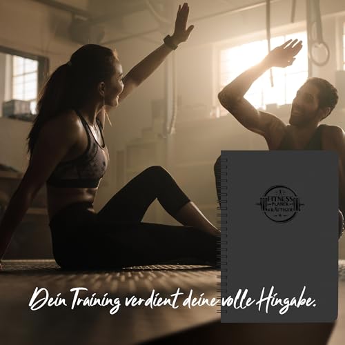Trainingstagebuch Deutsch mit 186 Workout für dein Krafttraining, Undatierte Trainingsbuch A5, Fitness Journal für Fitnessenthusiast, Gym Buch, Workout Tagebuch für Bodybuilding im Gym & ​Heimtraining