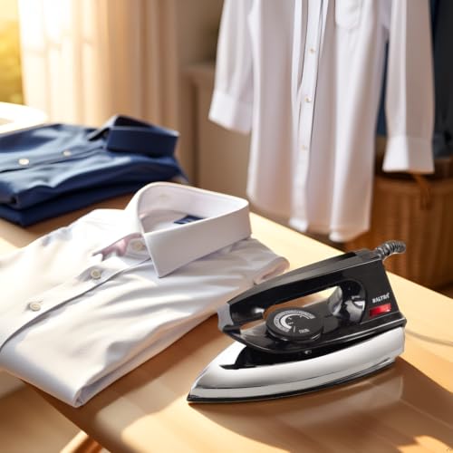 Image of Baltra Casual 750 Watts Dry Iron | Non Stick Coated Soleplate | Light Weight | Adjustable Temperature Control | Cotton Braided Swivel Cord | Press Iron for Clothes | 2 Years Warranty