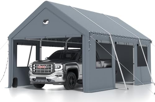 Carports Heavy Duty 10X16，Portable Car Port Garage，Carport Canopy...