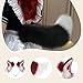 APLVFFZH Animal Ear Headband Tail Set Party Props Animal Tail for Birthday Masquerades, Red White
