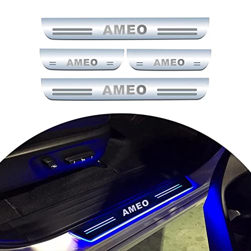 Image of Door Sill /Foot Step Stainless Steel Plates Compatible with Volkswagen Ameo (Set of 4 Pcs)
