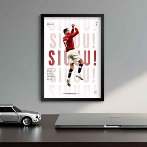 Image of Funk You Store Ronaldo Framed Poster | Cristiano Ronaldo Wall Art | CR7 Edition | Football Legend | Premium Sports Decor for Football Fans | Motivational Wall Poster (F 253)