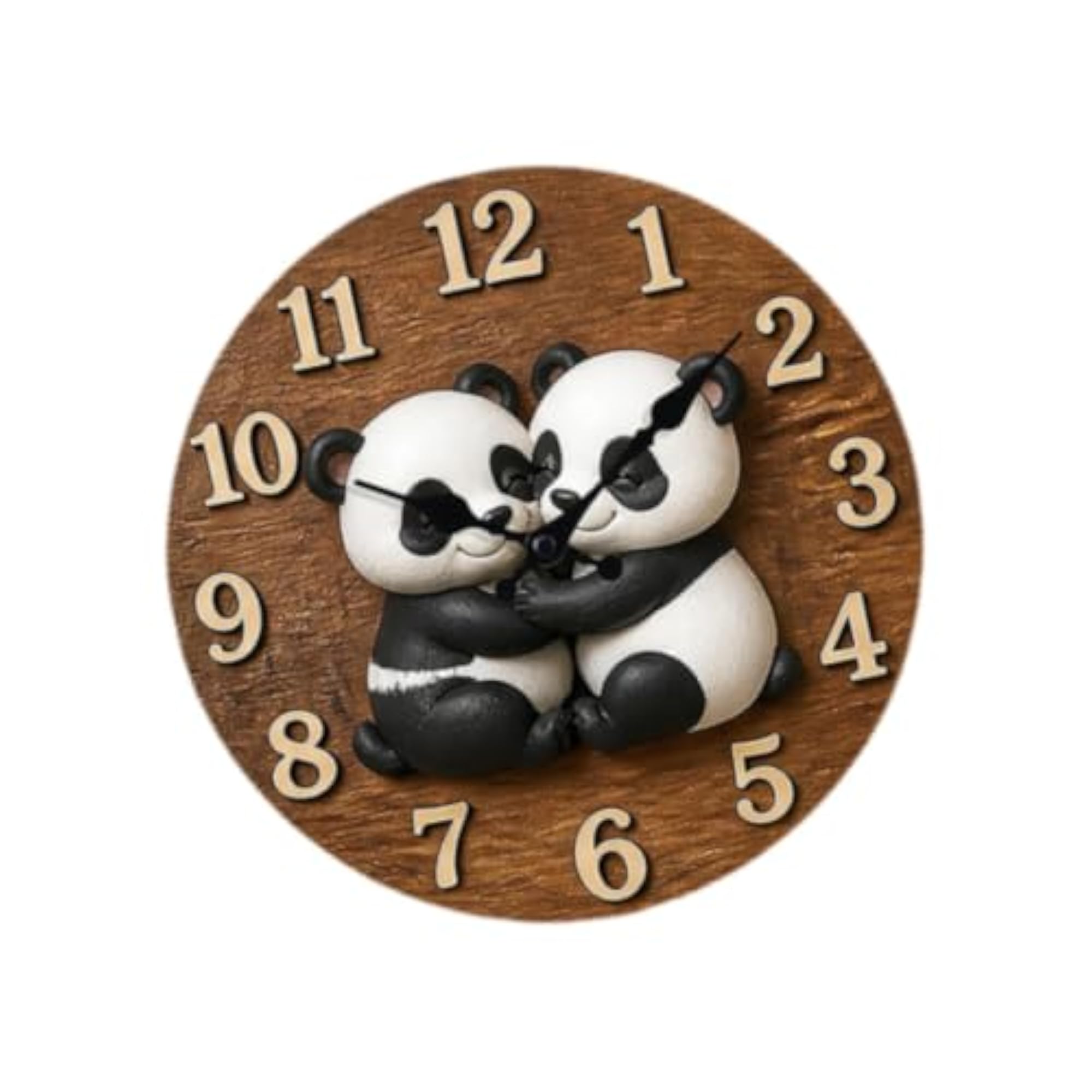 Animal Wall Clock, Adorable Panda Decor