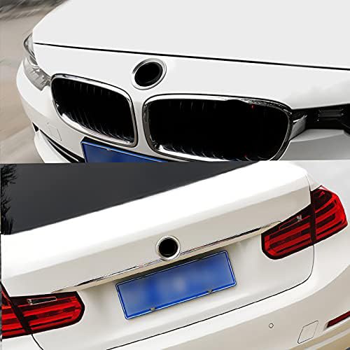 Image of SANRILY 2PC 74mm Emblem Decorative Ring Fit For BMW Front Hood Trunk 2.87inch Badge Logo Rings Replacement for BMW F23 E84 E30 E36 E46 E34 E39 E60 E65 E38 X3 X5 X6 1 3 4 5 6 7 Series (74+74 Silver)
