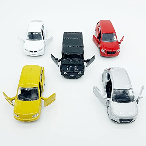 Weilaga 5 Pack Pull Back Private Cars, Die-Cast Metal Toy Vehicles With Openable Doors，Cupcake Topper For Kids Boys Girls #TOP6