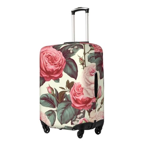 Travel Luggage Cover Elastic Anti-Scratch Suitcase Protector Washable Travel Suitcase Cover Floral Flower Rose Pink Luggage Protector Fits 18-32 Inch Suitcase2
