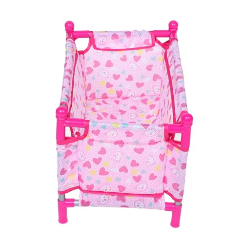 Yardwe Cama de muñeca litera para muñecas Muñeca en Miniatura Cama de bebé de Juguete Cama de casa de muñecas en Miniatura Cuna de bebé Cuna de muñeca el plastico