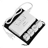 TESSAN 600W純正弦波変圧器 海外旅行用 220Vから100V 変圧器付き変換プラグ BF/O/L/B3/Cタイプ 1.2M延長コード付 PD35W QC30W急速充電 イギリス オーストラリア 韓国 ヨーロッパ イタリア インド対応