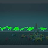 ufengke 9-pcs Dinosaurs Wall Decals Fluorescence Stickers Glow in The Dark, Children's Room Nursery Removable Wall Stickers Murals