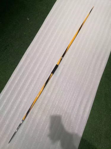 Generic Competition Javelin 600Grams Black with Yellow Spiral Color for Competition and Training 600g Javelins (600g-50M)