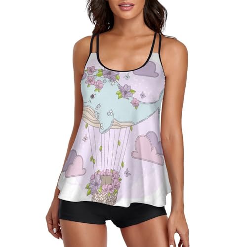 Maillot de bain avec short de garçon licorne baleine pour masquer les rondeurs avec style