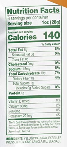 Root Smarts Tropical Yellow Cassava Root Vegetable Chips Non Gmo Yuca Chips Gluten Free Chips by Root Valley Farms (6oz, 12 Pack)