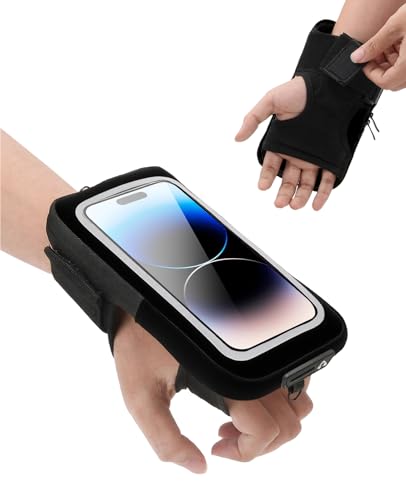 Gaahkai Running Cell Phone Holder, Wrist Waterproof Workout Phone Holder Up to 7.0'', Wristband...