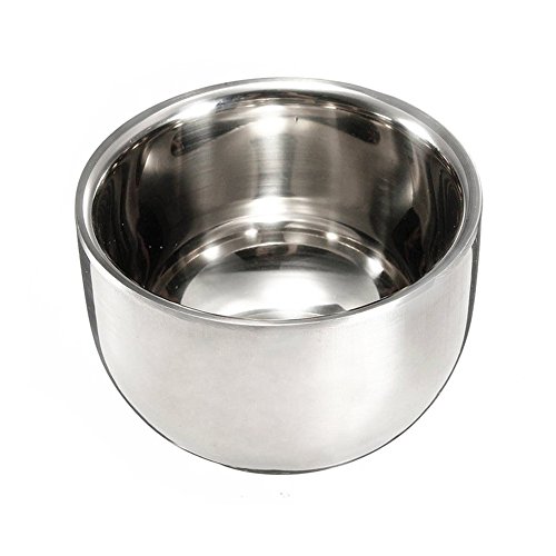 Shaving Bowl, Sky-shop Stainless Steel Shaving Soap Bowl Barber Beard Razor Cup For Shave Male Face Cleaning Soap Mug (Silver)