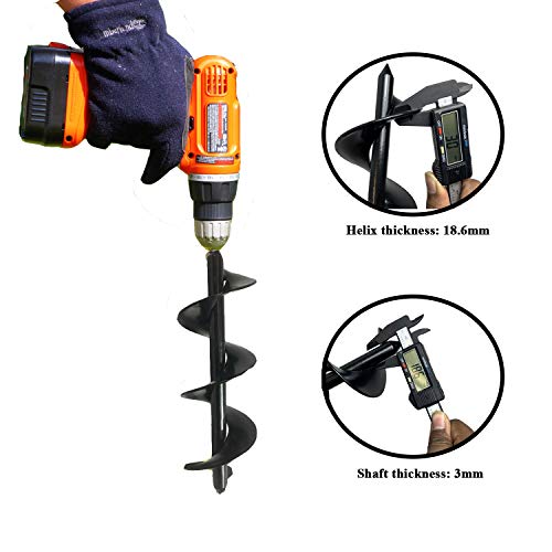 The Ashman 12 Inch Auger -It Is Made Of Heavy Duty Steel And Has A 12 Inch Long Helical Screw Blade- It Is A Hand Held Auger Which As Used To Drill Through The Soil (Pack Of 2) #TOP3