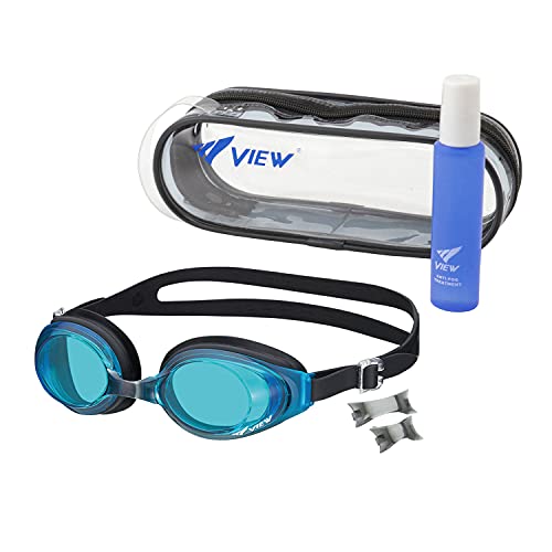 ビュー スイミングゴーグルセット VA1601AMBK アクアマリン×ブラック