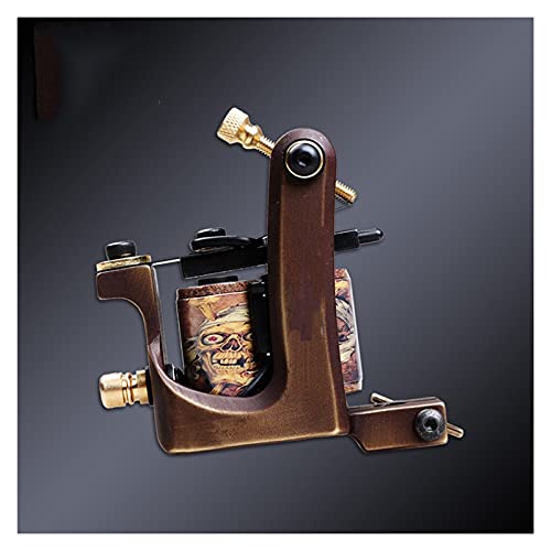 2 Pcs Handmade Whole Wire Cutting Copper Machine Tattoo Machine 10 Wraps Coil Tattoo Gun Liner And Shader(Shader)