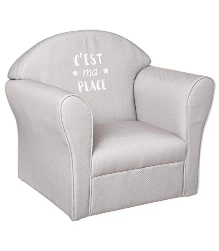Atmosphera - Fauteuil pour Enfant Gris Tendre H 44 cm