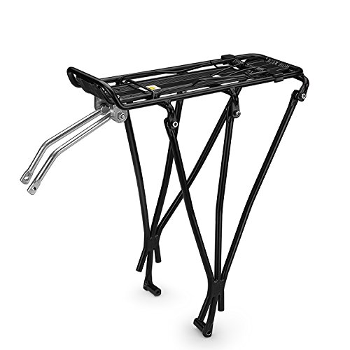 Flexzion Bike Rear Rack Mount - Bicycle Back Seat Pannier Luggage Backpack Cargo Basket Carrier with - //coolthings.us