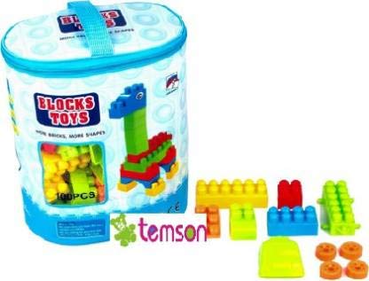 Creative Multicolored Educational Building Blocks with Bag Packing for Kids