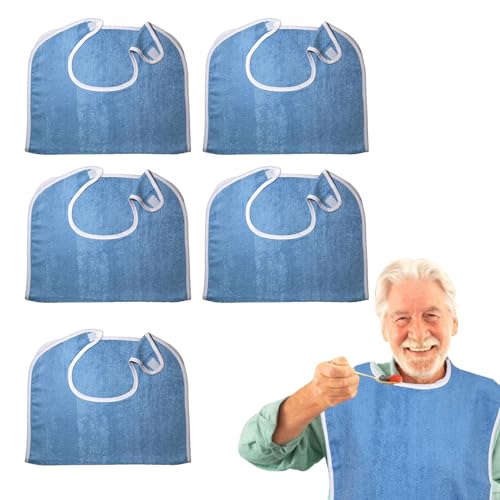 Bavoirs adultes pour manger grands protecteurs vêtements handicapés x5