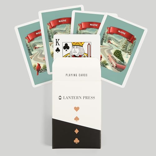 Lantern Press Baraja Póker 52 Cartas Tradición Navideña Maine miniatura 6